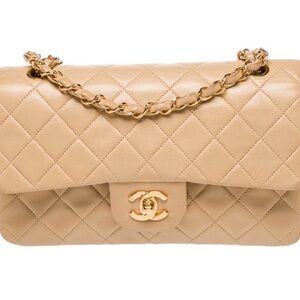 Chanel Tan Quilted Leather Shoulder Bag